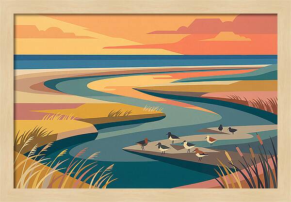 Tranquil Estuary At Twilight