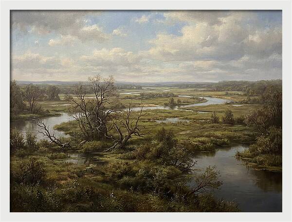 Tranquil Floodplain Reflections