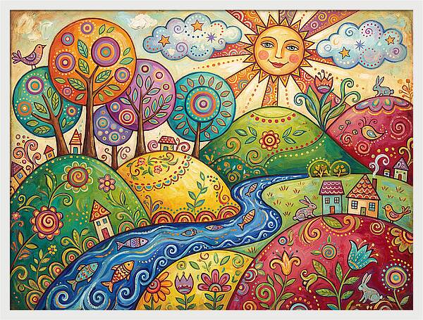 Tranquil Folk Landscape