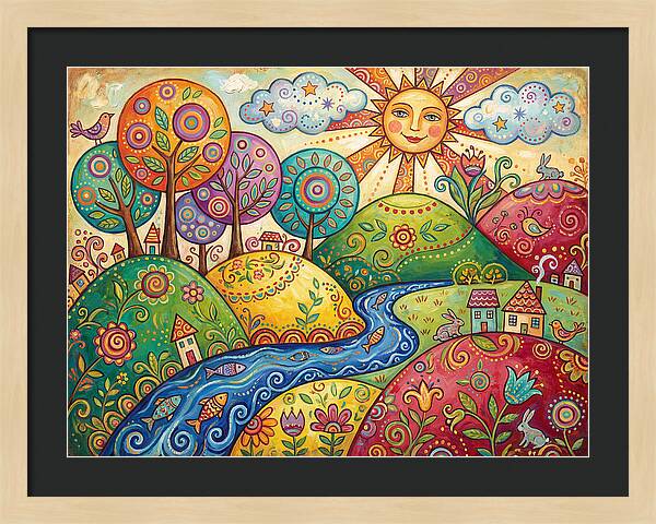 Tranquil Folk Landscape