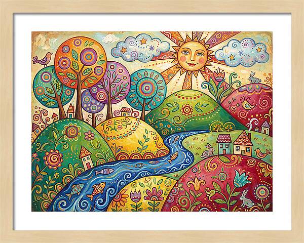 Tranquil Folk Landscape