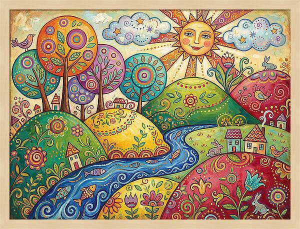 Tranquil Folk Landscape