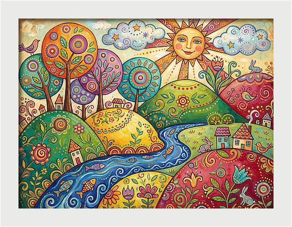 Tranquil Folk Landscape