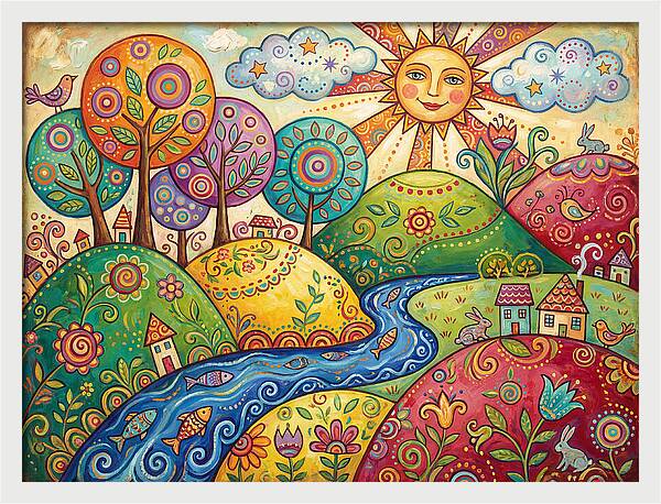 Tranquil Folk Landscape