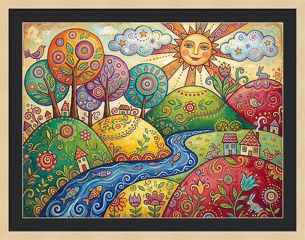 Tranquil Folk Landscape