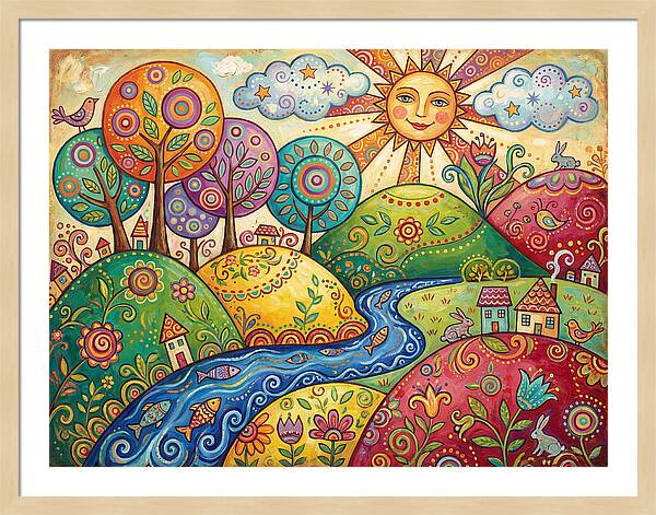 Tranquil Folk Landscape