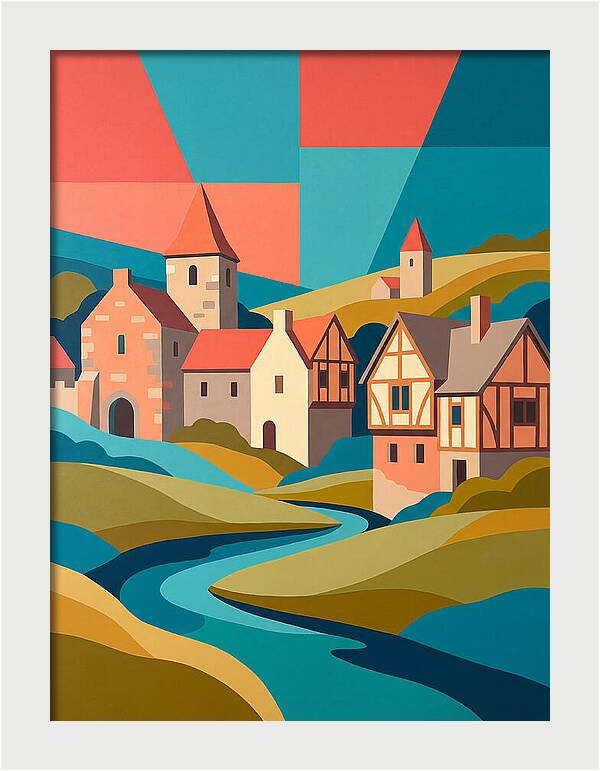 Tranquil Life In A Medieval Village
