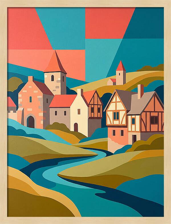 Tranquil Life In A Medieval Village