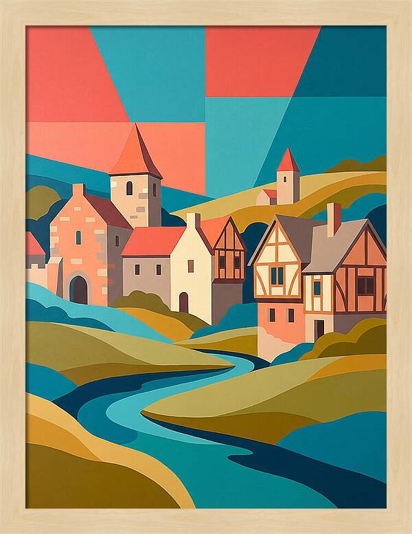 Tranquil Life In A Medieval Village