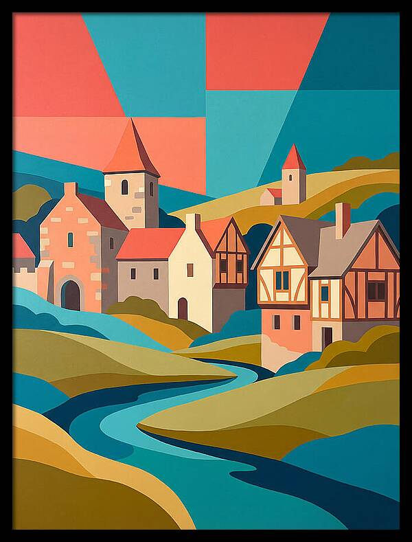 Tranquil Life In A Medieval Village