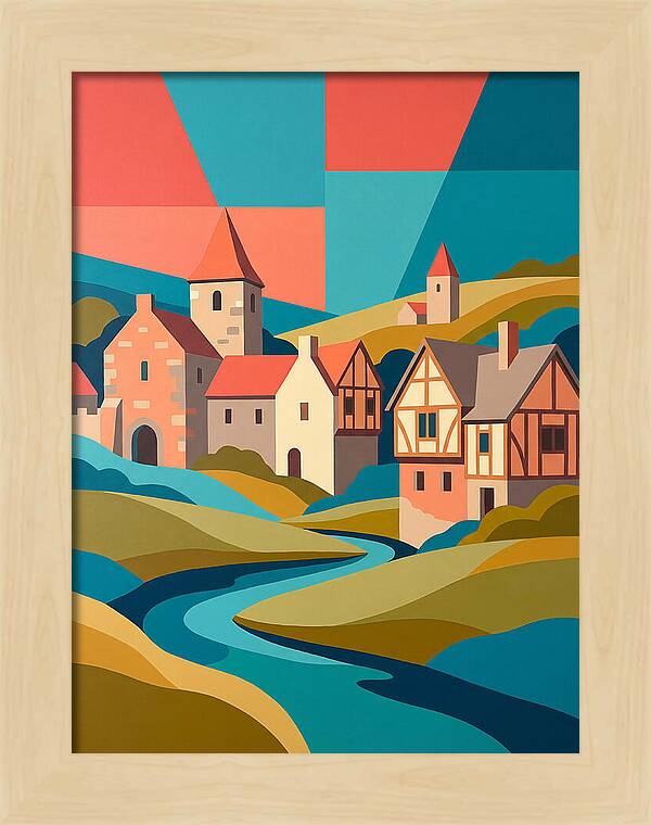 Tranquil Life In A Medieval Village