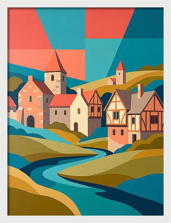 Tranquil Life In A Medieval Village