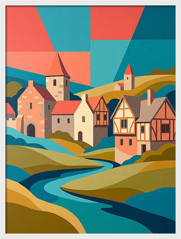 Tranquil Life In A Medieval Village