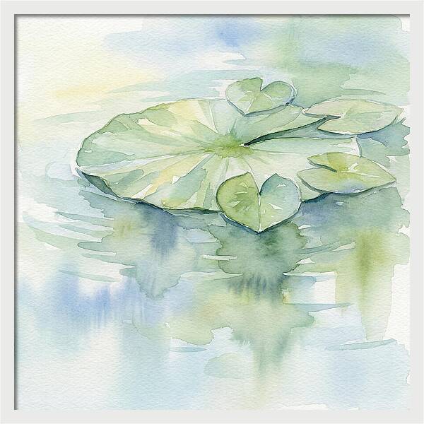 Tranquil Lily Pad Reflections