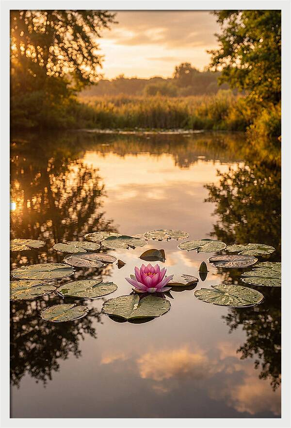 Tranquil Lotus Reflections