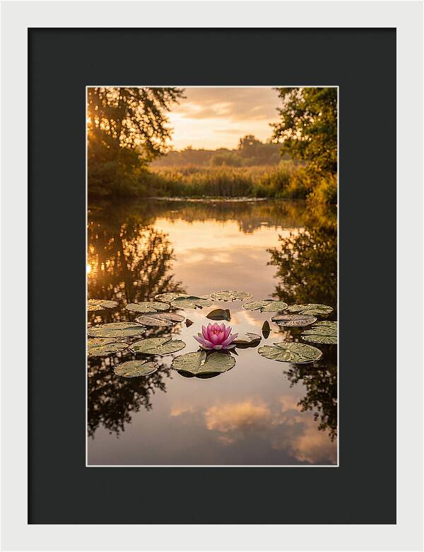 Tranquil Lotus Reflections