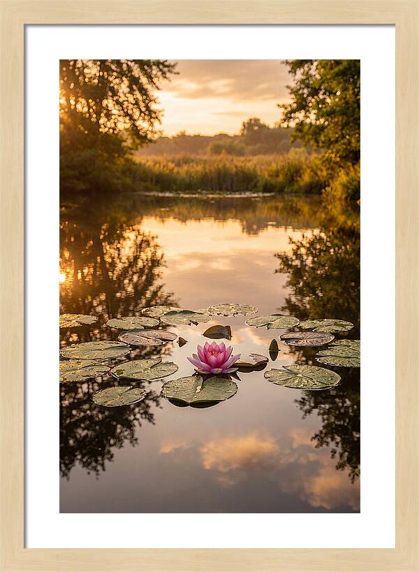 Tranquil Lotus Reflections