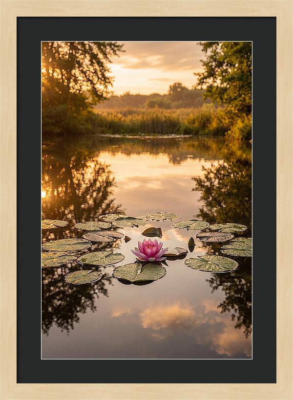 Tranquil Lotus Reflections