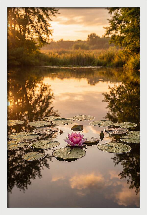 Tranquil Lotus Reflections