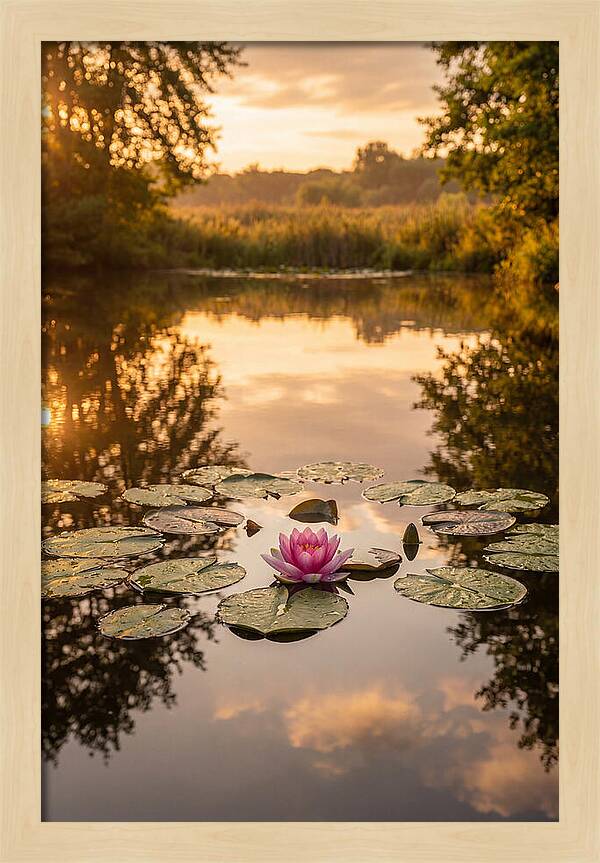 Tranquil Lotus Reflections