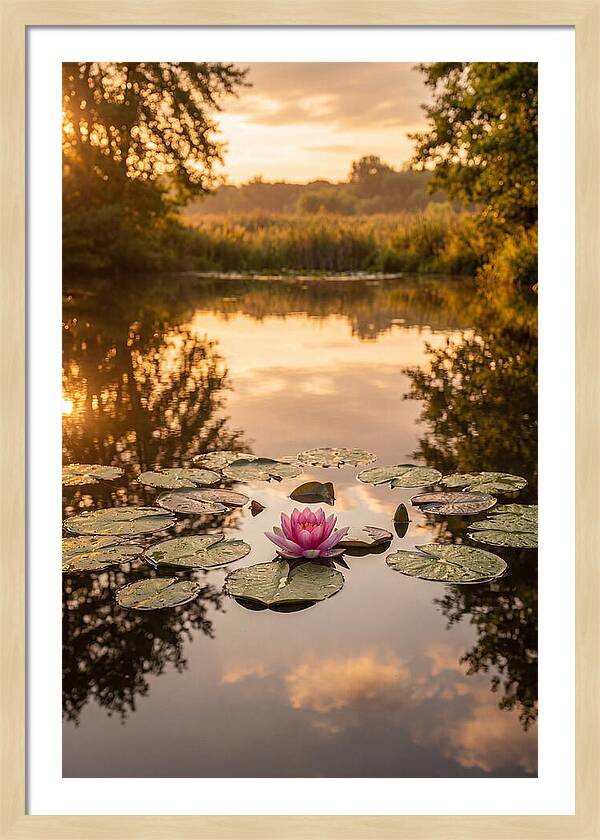 Tranquil Lotus Reflections