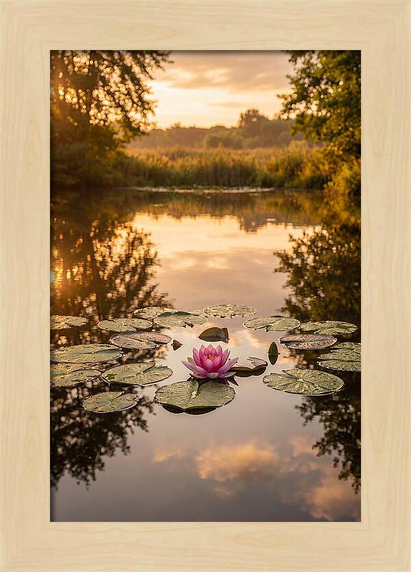 Tranquil Lotus Reflections