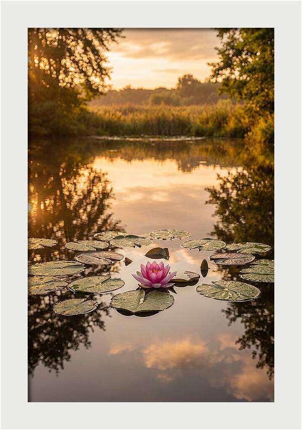 Tranquil Lotus Reflections