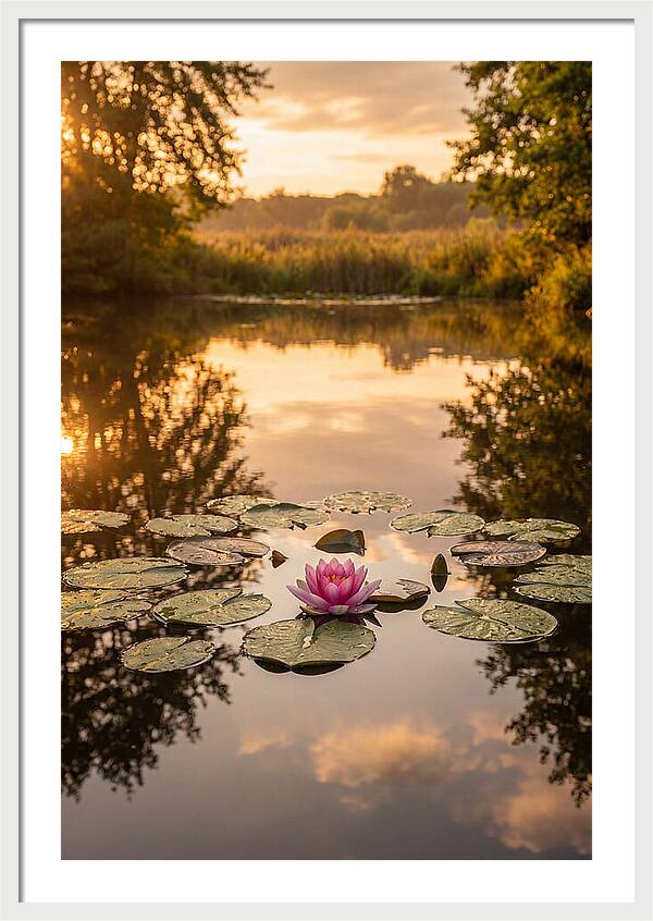 Tranquil Lotus Reflections