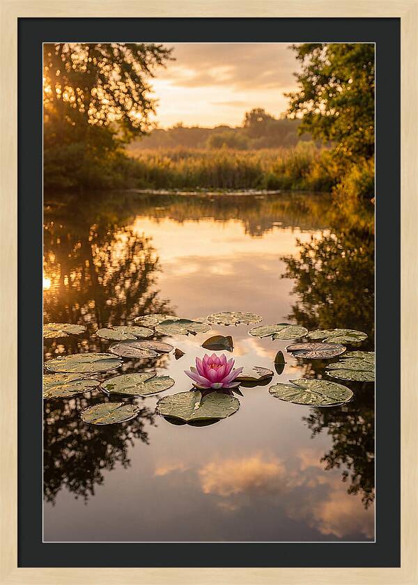 Tranquil Lotus Reflections