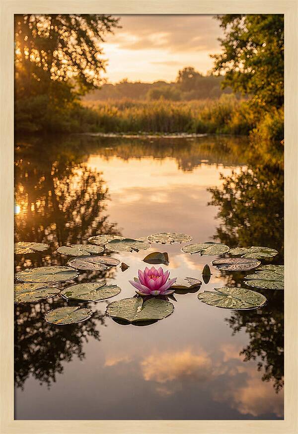 Tranquil Lotus Reflections