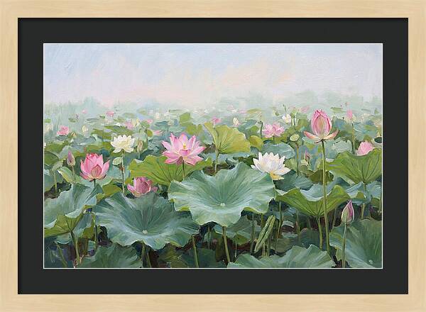 Tranquil Lotus Reflections