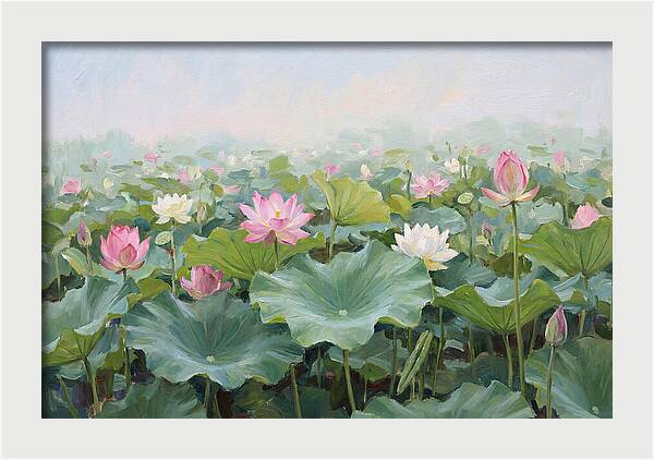Tranquil Lotus Reflections