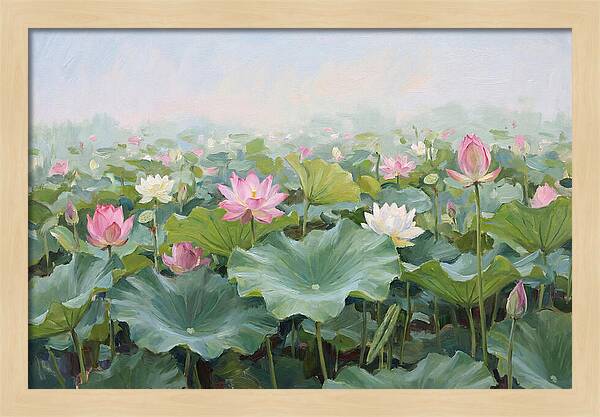 Tranquil Lotus Reflections