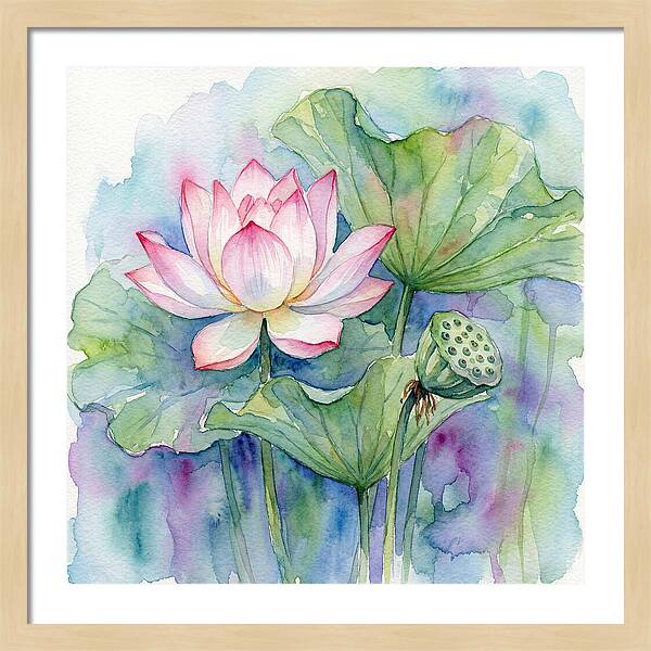 Tranquil Lotus Reflections