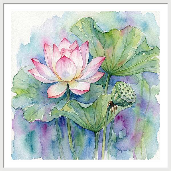Tranquil Lotus Reflections