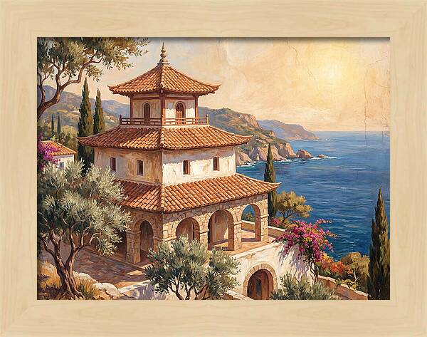 Tranquil Mediterranean Pagoda