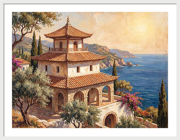 Tranquil Mediterranean Pagoda