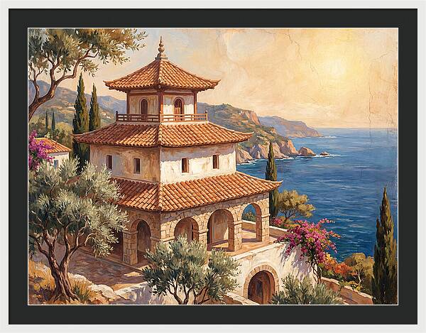 Tranquil Mediterranean Pagoda