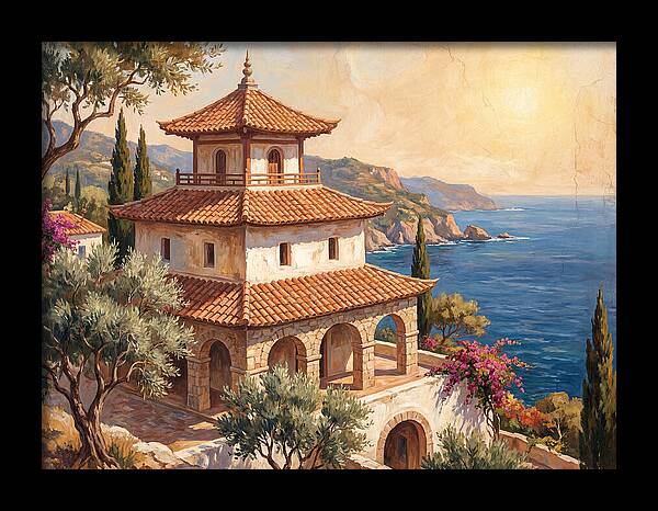 Tranquil Mediterranean Pagoda