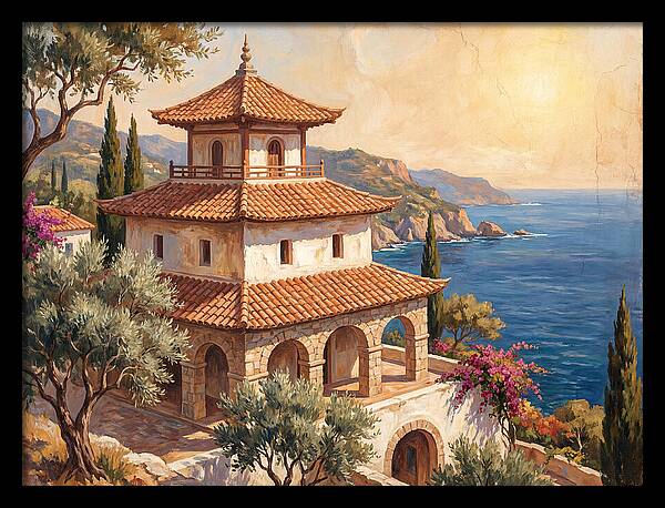 Tranquil Mediterranean Pagoda