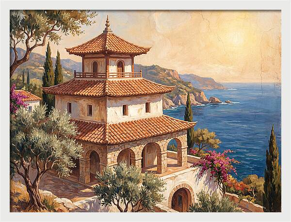Tranquil Mediterranean Pagoda