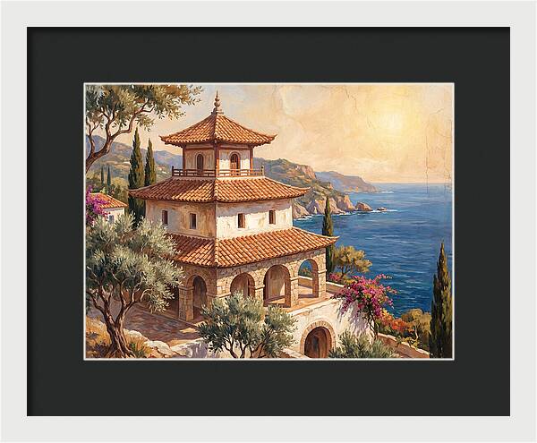 Tranquil Mediterranean Pagoda