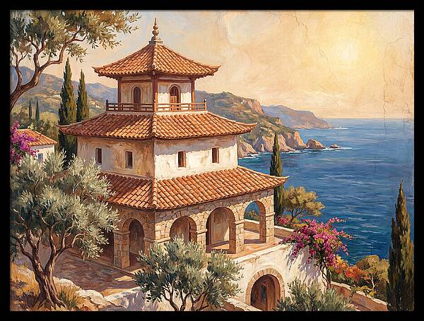 Tranquil Mediterranean Pagoda