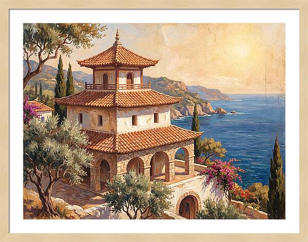Tranquil Mediterranean Pagoda