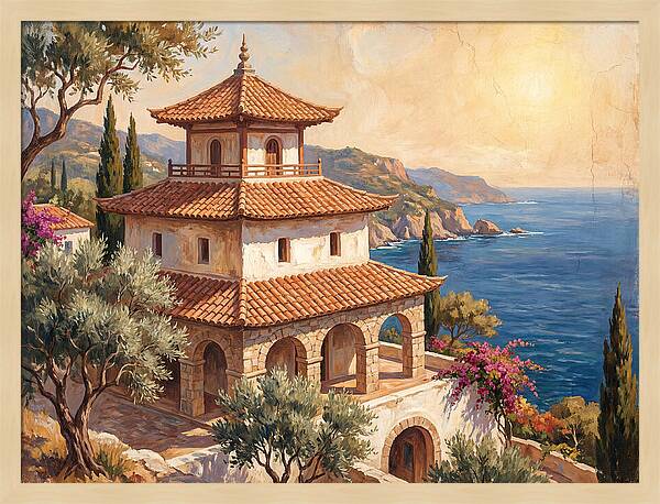 Tranquil Mediterranean Pagoda