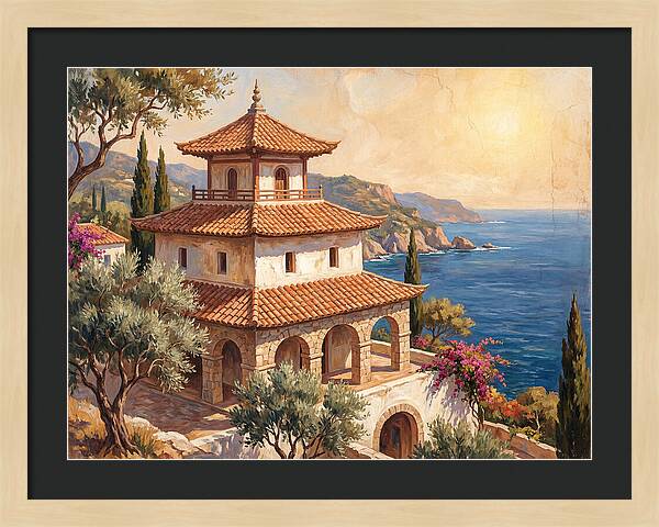 Tranquil Mediterranean Pagoda