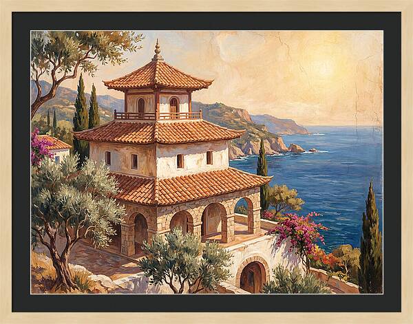 Tranquil Mediterranean Pagoda