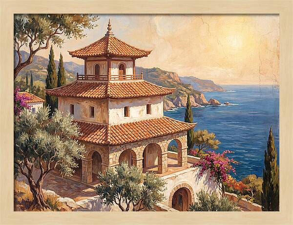 Tranquil Mediterranean Pagoda