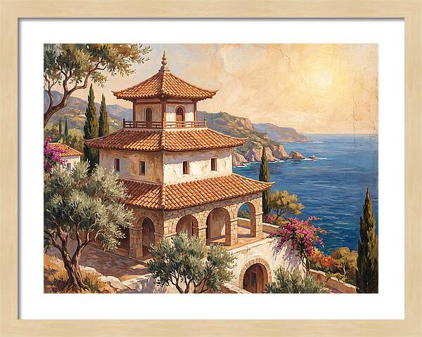 Tranquil Mediterranean Pagoda
