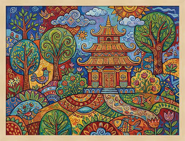 Tranquil Moments At The Temple
